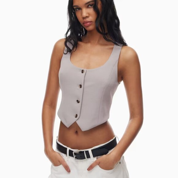 NWT Aritzia WILFRED Rocco Vest Dark Night Navy 6 - Picture 4 of 8